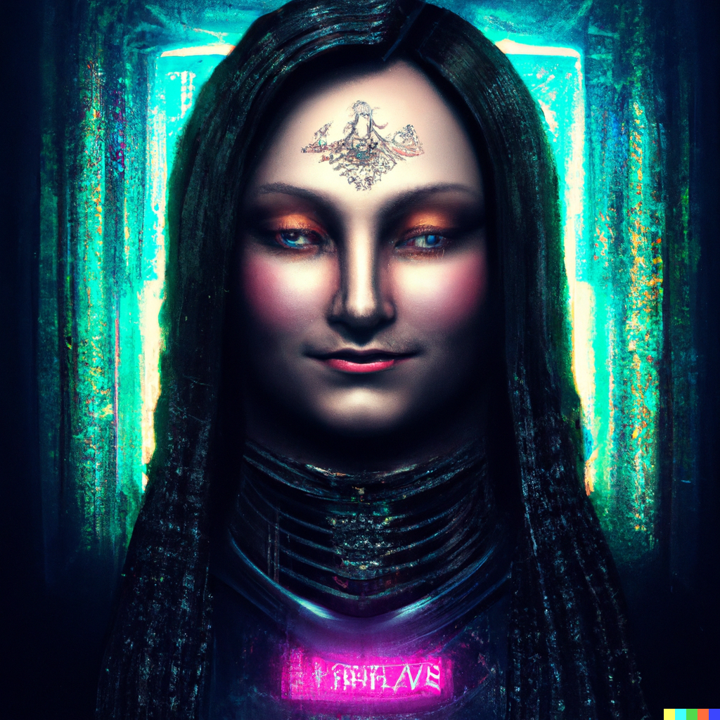 Mona Lisa La Gioconda  cyberpunk 2077 2
