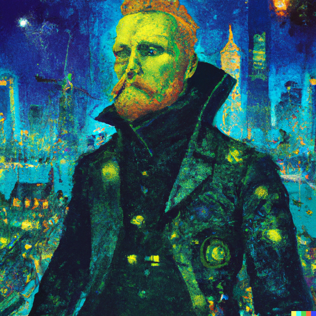 Vincent van Gogh Karanlık Gece Siberpunk 2077 4