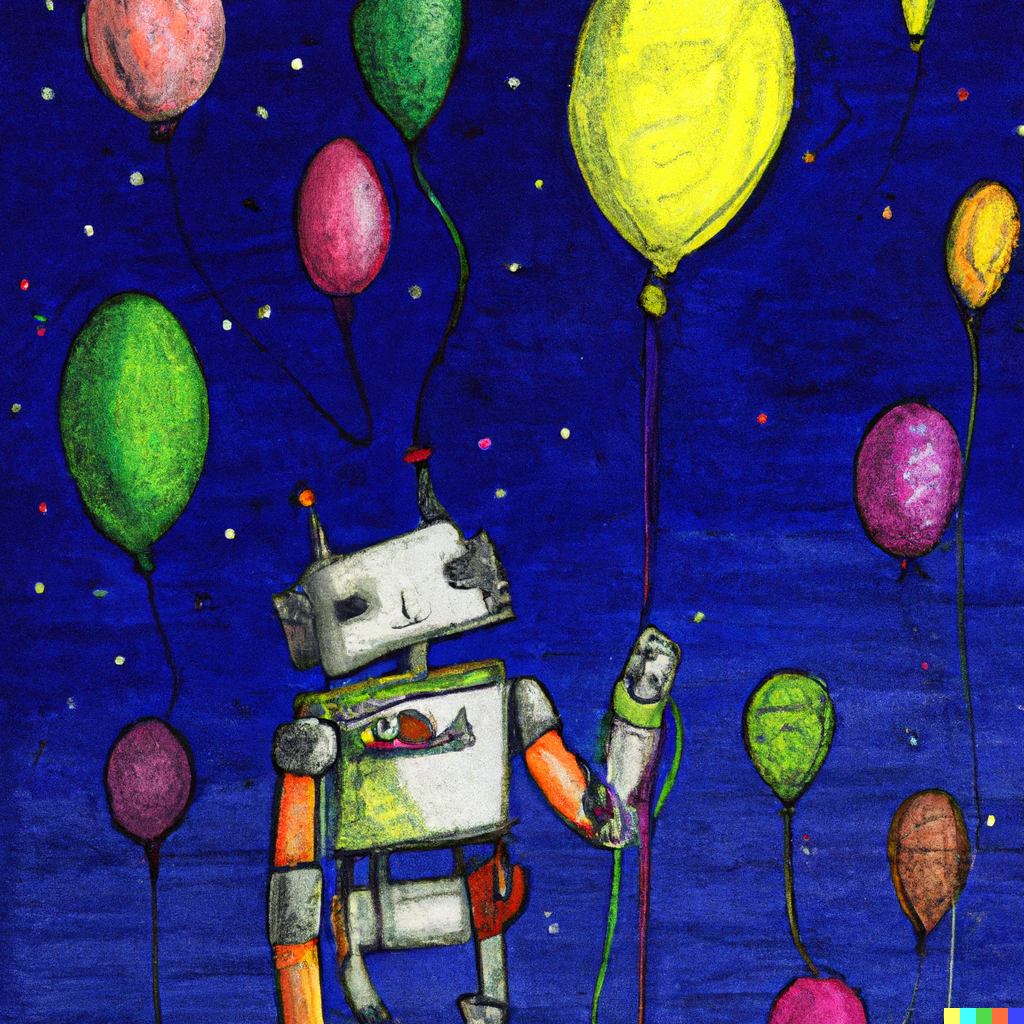 Yıldızların altında, balon tutan yalnız bir robotun hikayesini nasıl görünürdü? 2