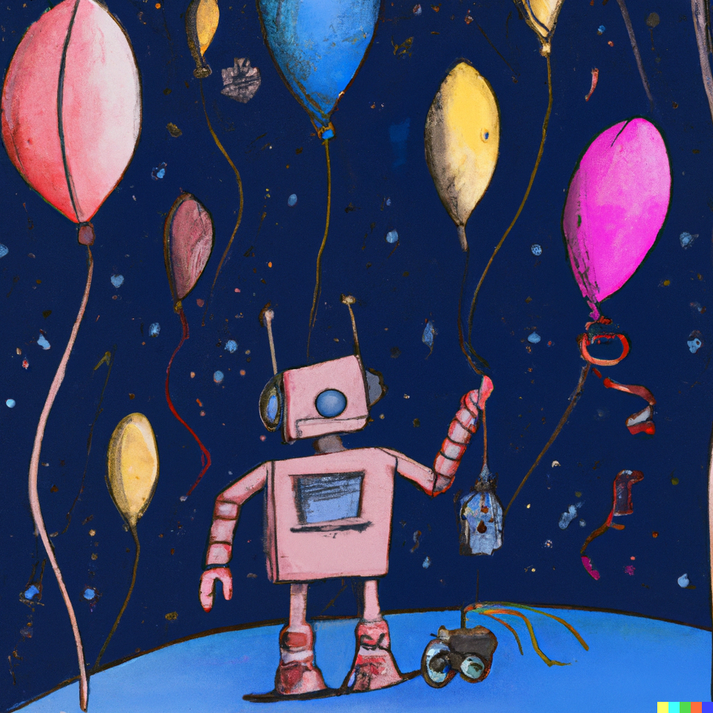 Yıldızların altında, balon tutan yalnız bir robotun hikayesini nasıl görünürdü? 3