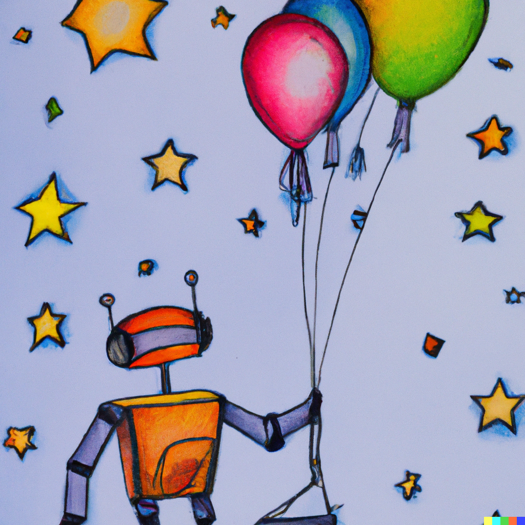 Yıldızların altında, balon tutan yalnız bir robotun hikayesini nasıl görünürdü? 4
