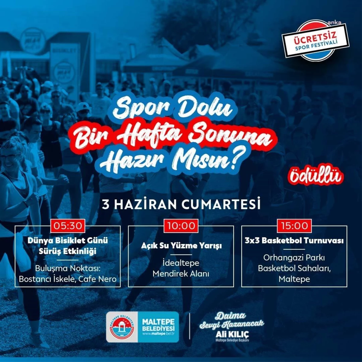 Maltepe Belediyesi'nin Spor Festivali Başlıyor