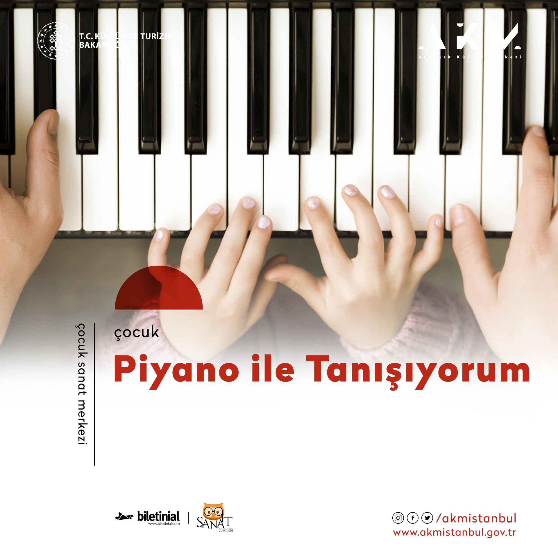 AKM’DE 10-24 Haziran'da çocuklar için piyano atölyesi başlıyor