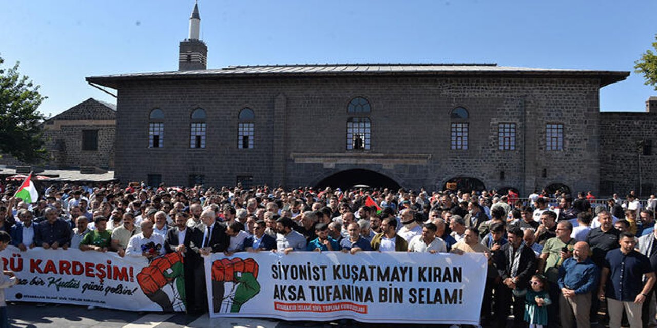 Diyarbakır ve çevre şehirlerde Filistin'e saldırılar protesto edildi