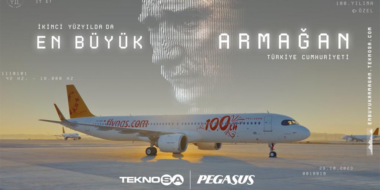 Pegasus Hava Yolları, 29 Ekim’de yolculara Atatürk’ün sesiyle sürpriz yaptı