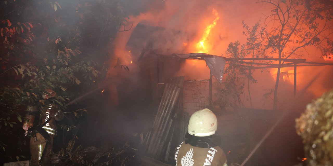 Beykoz'da marangoz atölyesinde yangın çıktı