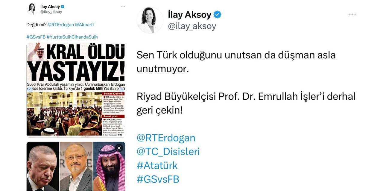 DP'li Aksoy'dan Riyad Büyükelçisi Geri Çekilsin Çağrısı